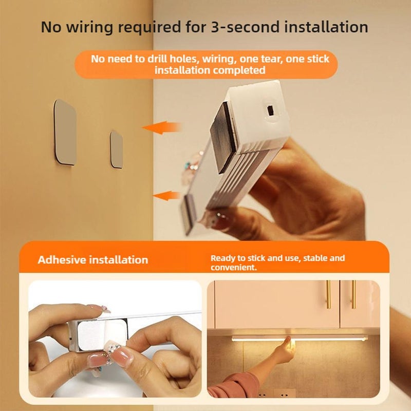 Under Cabinet Lights With Magnetic, Under Cabinet Light, Wireless Magnetic Closet Lights, Dimmable Closet Lights For Bedroom Stairs (White 30cm) - Image 5